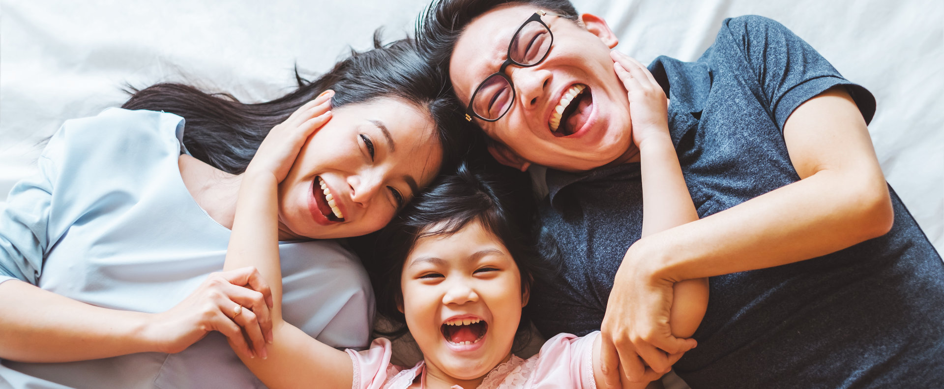 family smiling together