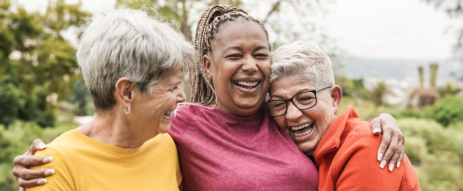 senior women having fun 